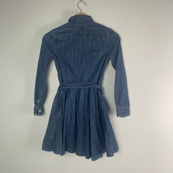 Polo Ralph Lauren Girls Belted Cotton Denim Shirtdress - Picture 4 of 8